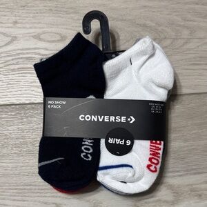 Converse Boys No Show Socks 6pk Size 3y-5y